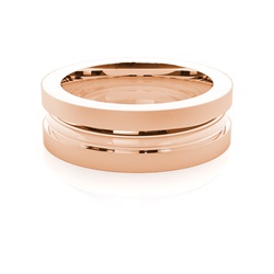 8.00mm Standard Fit Three Row Plain Wedding Band