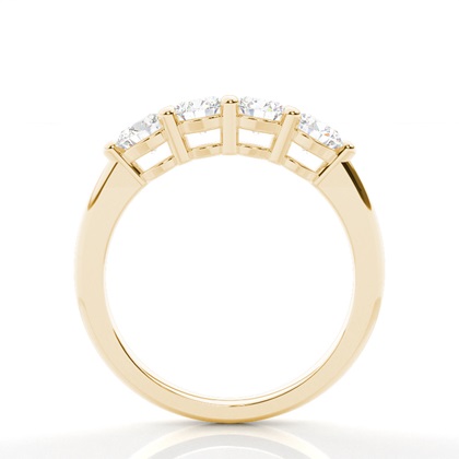 Round Yellow Gold Eternity Diamond Rings