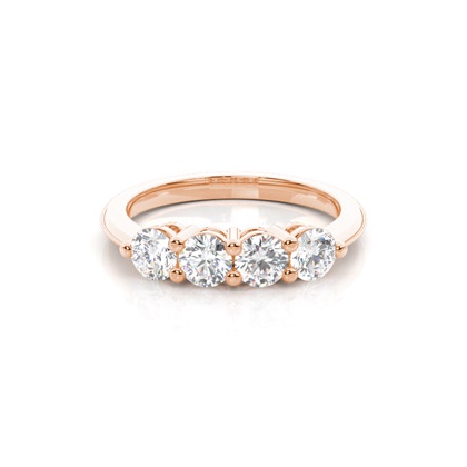 Rose Gold Half Eternity Diamond Rings