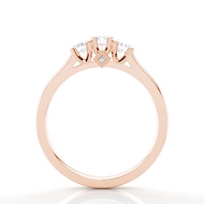 Brilliant Rotgold 3 Diamanten Diamantringe