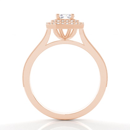 Rose Gold Side Stone Diamond Rings