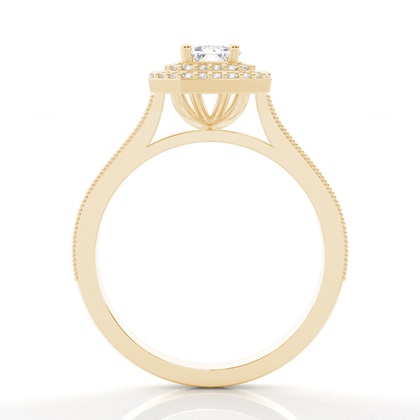 Yellow Gold Side Stone Diamond Rings