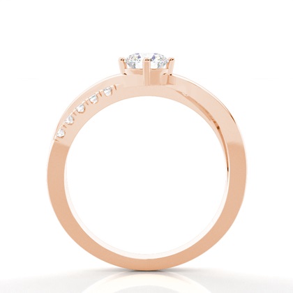 Rose Gold Side Stone Diamond Rings