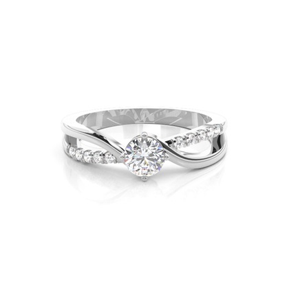 White Gold Diamond Engagement Ring