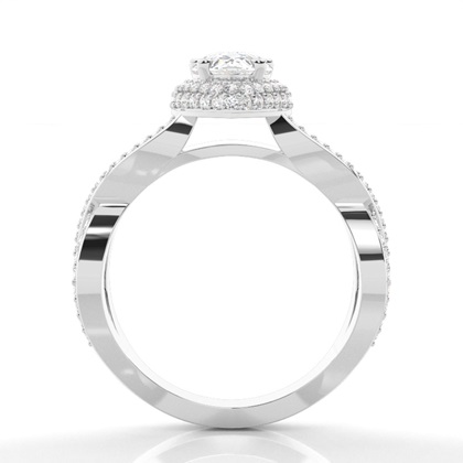 White Gold Pear Diamond Engagement Ring