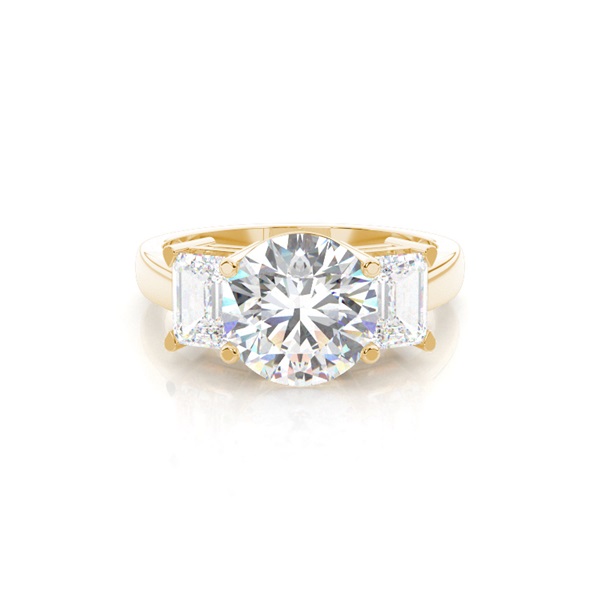 4 Prong Setting Three stone Ring
