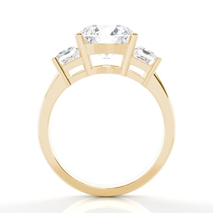 Multi Diamant Verlobungsring in einer Krappenfassung mit Schulter Diamanten