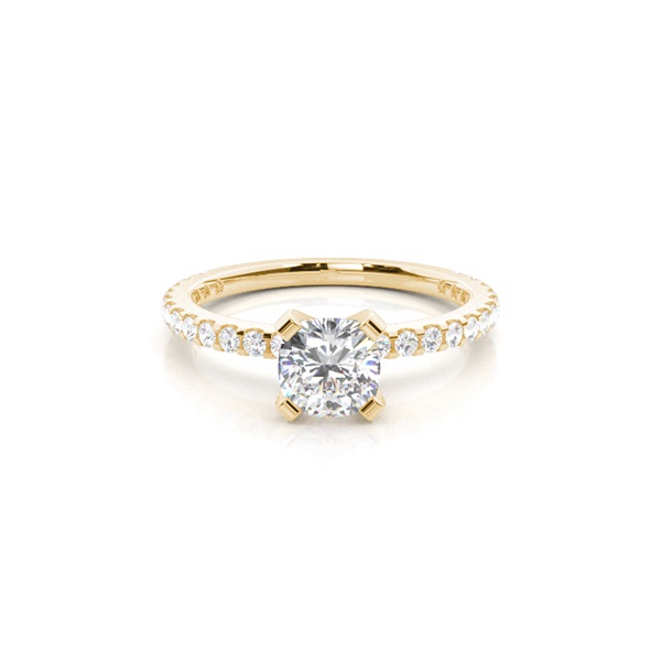 4 Prong Setting Side Stone Engagement Ring