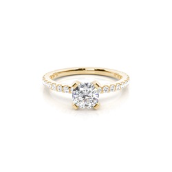 4 Prong Setting Side Stone Engagement Ring