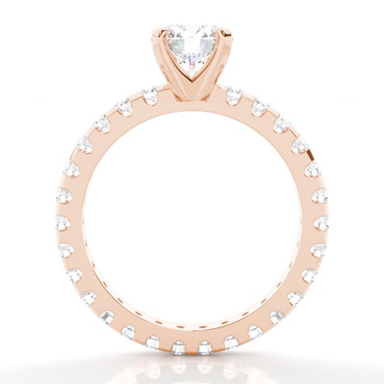 Rose Gold Side Stone Diamond Rings