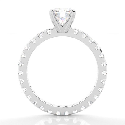 Round Side Stone Diamond Rings