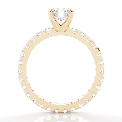 Yellow Gold Side Stone Diamond Engagement Rings