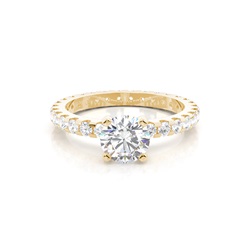 4 Prong Setting Side Stone Engagement Ring
