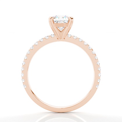 Rose Gold Side Stone Diamond Rings
