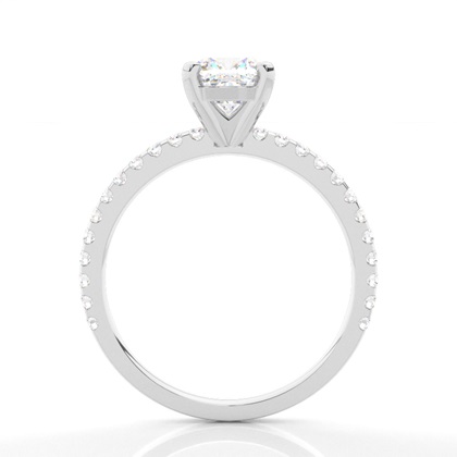 White Gold Side Stone Diamond Rings