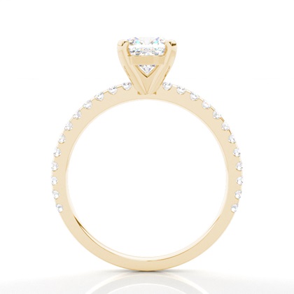 Yellow Gold Side Stone Diamond Rings