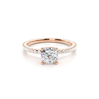 Rose Gold Side Stone Diamond Rings