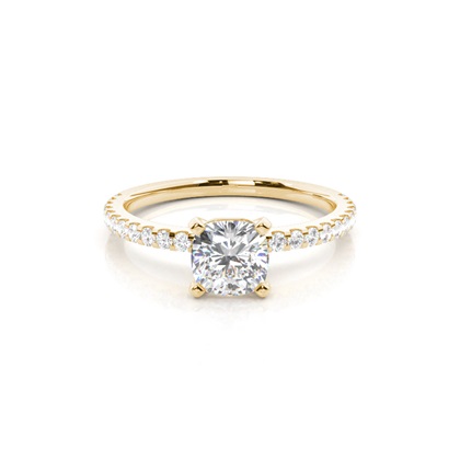 Yellow Gold Side Stone Diamond Rings