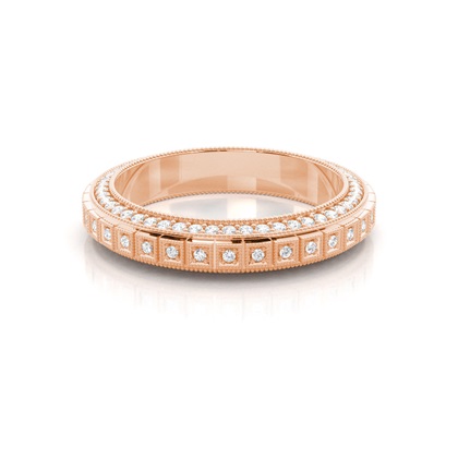 Rose Gold Diamond Anniversary Rings