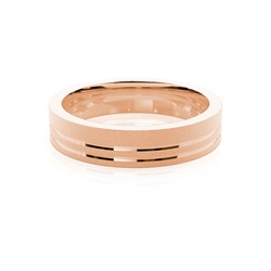 5.00mm 2 Groove lines Standard Fit Plain Wedding Band
