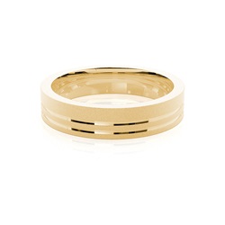 5.00mm 2 Groove lines Standard Fit Plain Wedding Band