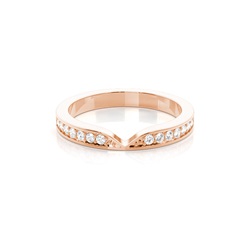 2.70mm Pave Setting Studded Diamond Shaped Band