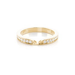 2.70mm Pave Setting Studded Diamond Shaped Band