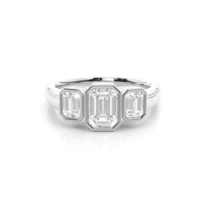 Platinum Three Stone Diamond Rings