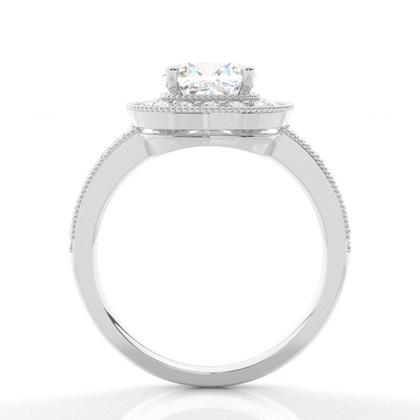 Platinum Side Stone Diamond Rings