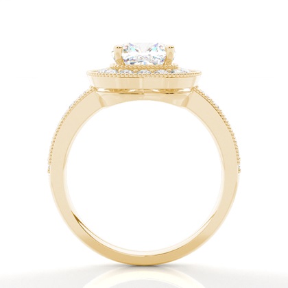 Yellow Gold Side Stone Diamond Rings