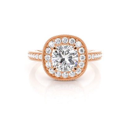 Rose Gold Side Stone Diamond Rings
