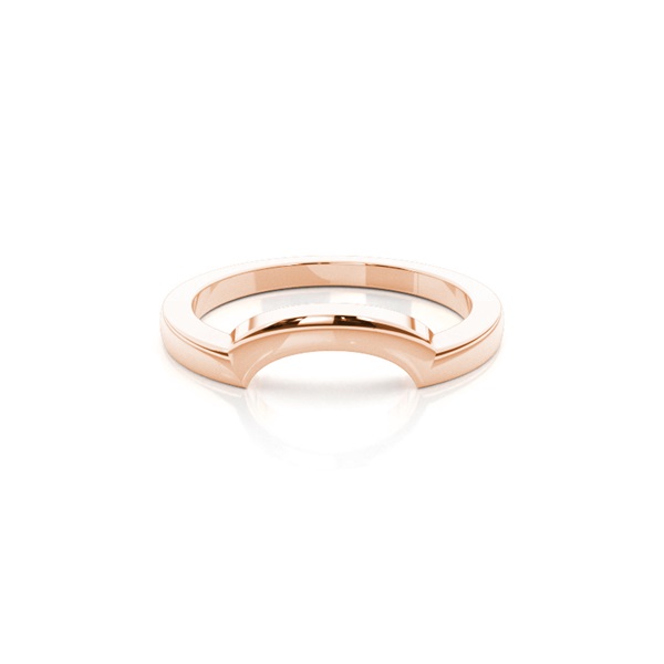 1.80mm Slight Comfort Fit Plain Curve Shaped Wedding Band