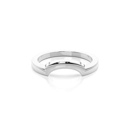Women's White Gold Shaped Wedding Rings