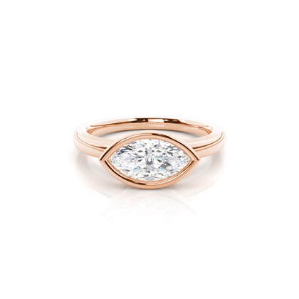Rose Gold Solitaire Diamond Rings