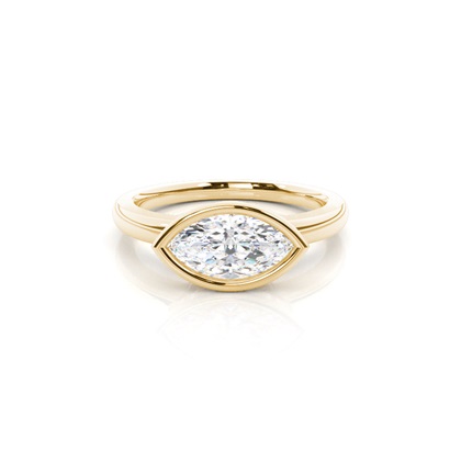 Yellow Gold Solitaire Diamond Rings 