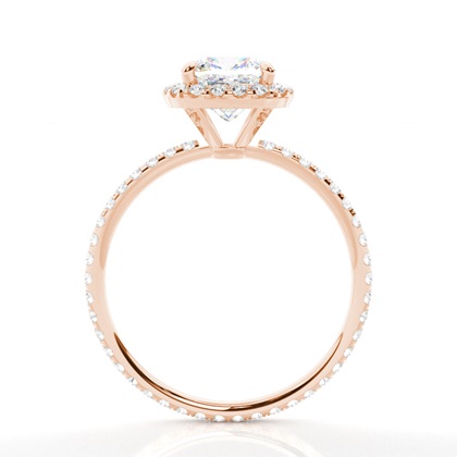 Rose Gold Side Stone Diamond Rings