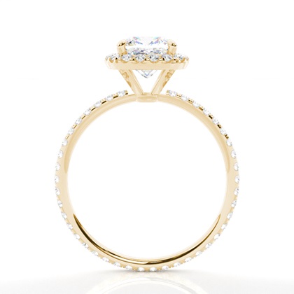 Yellow Gold Side Stone Diamond Rings