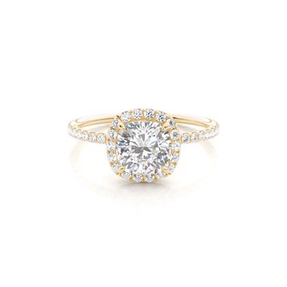 Yellow Gold Side Stone Diamond Rings