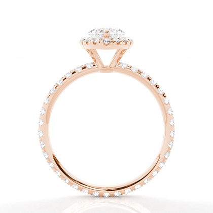 Marquise Rose Gold Side Stone Diamond Rings