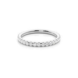 Prong Setting Round Diamond Three Quarter Eternity Ring