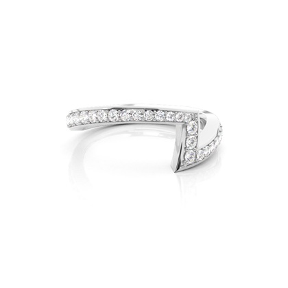 2.50mm Studded Slight Comfort Fit Dome Profile Diamond Shaped Band