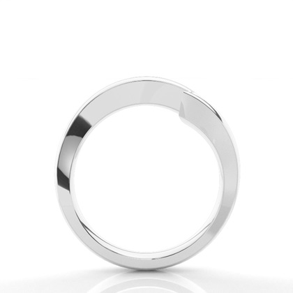 2.50mm Dome Profile Plain Shaped Wedding Band