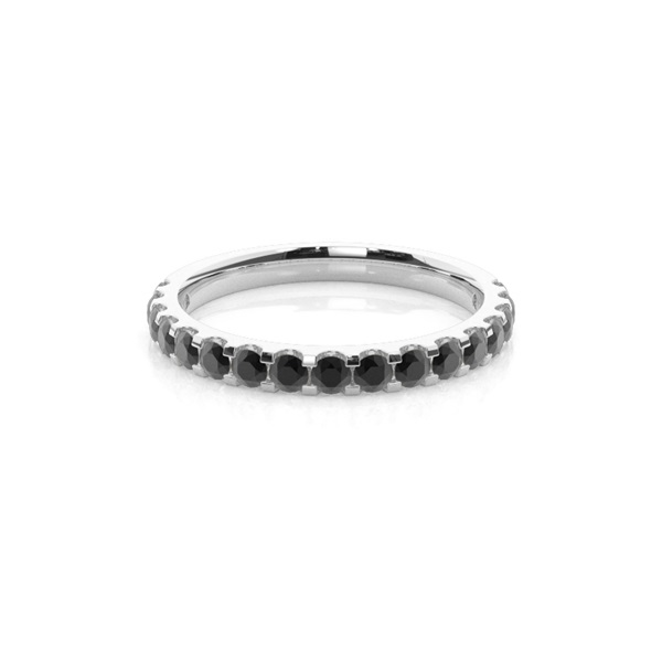 Full Eternity Black Diamond Ring