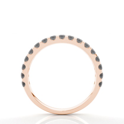 Trauring mit schwarzen Diamanten in Komfortpassform