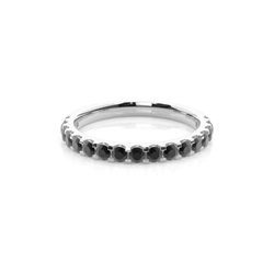 Full Eternity Black Diamond Ring