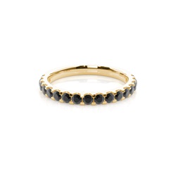 Full Eternity Black Diamond Ring