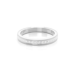 2.50mm Studded Slight Comfort Fit Diamond Wedding Band
