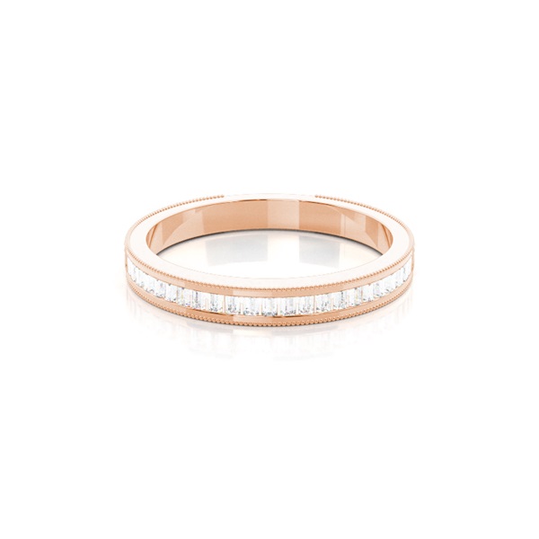 2.50mm Studded Slight Comfort Fit Diamond Wedding Band