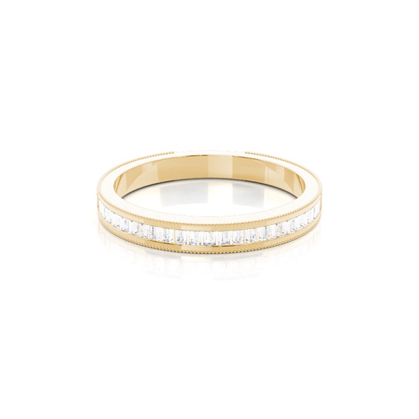 2.50mm Studded Slight Comfort Fit Diamond Wedding Band