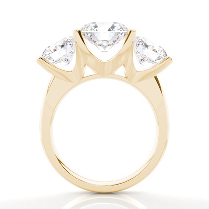 Brilliant Gelbgold Trilogie Verlobungsringe